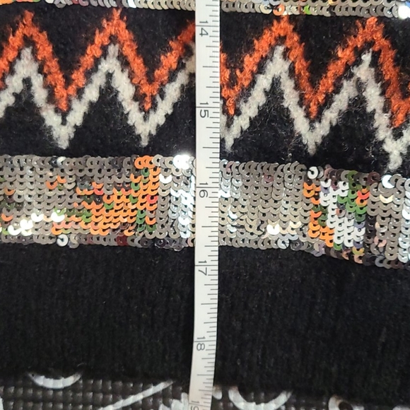 TOPSHOP Sequin Stripe Aztec Fair Isle Sweater 8 - Picture 6 of 8